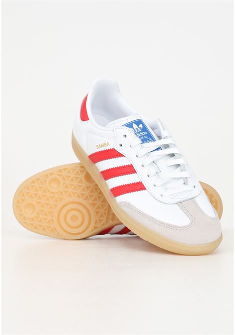 Sneakers Samba OG bianche e rosse da donna ADIDAS ORIGINALS | JI4463.